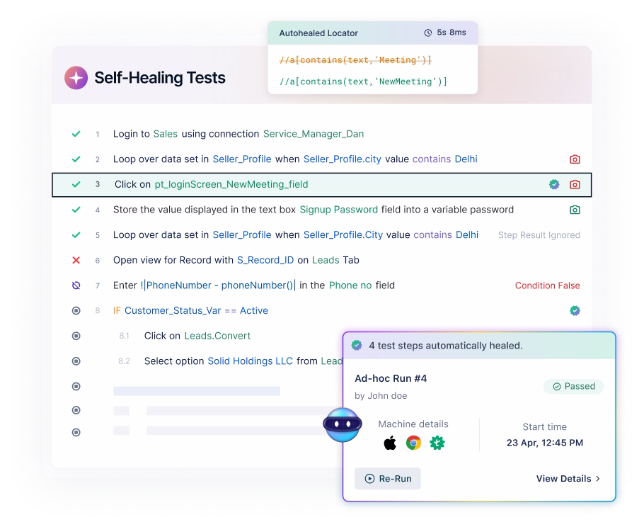 Auto-healing tests that adapt to UI and catalog changes Auto-healing tests that adapt to UI and catalog changes
