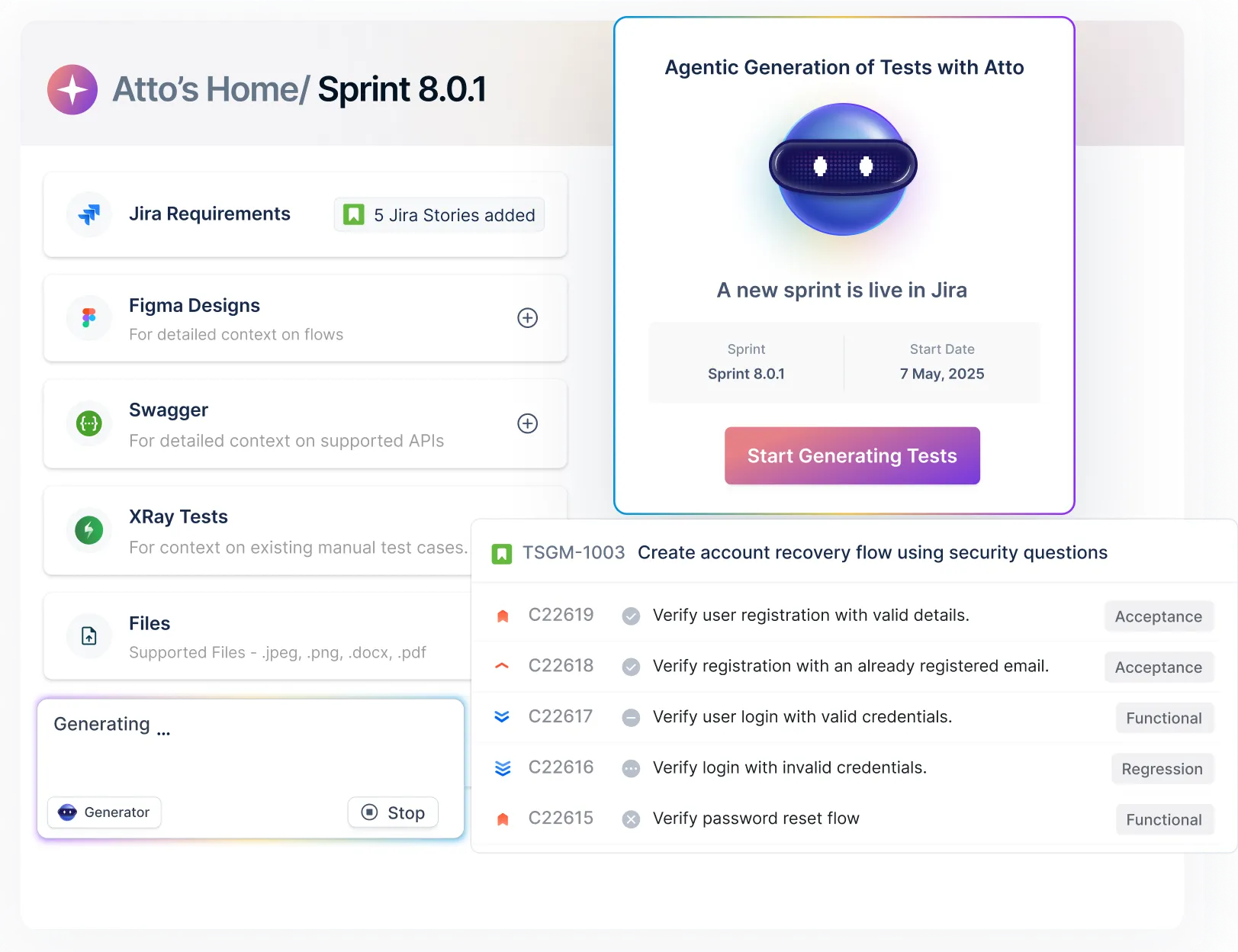 Generate Tests from Jira Stories and Keep Them in Sync Generate Tests from Jira Stories and Keep Them in Sync
