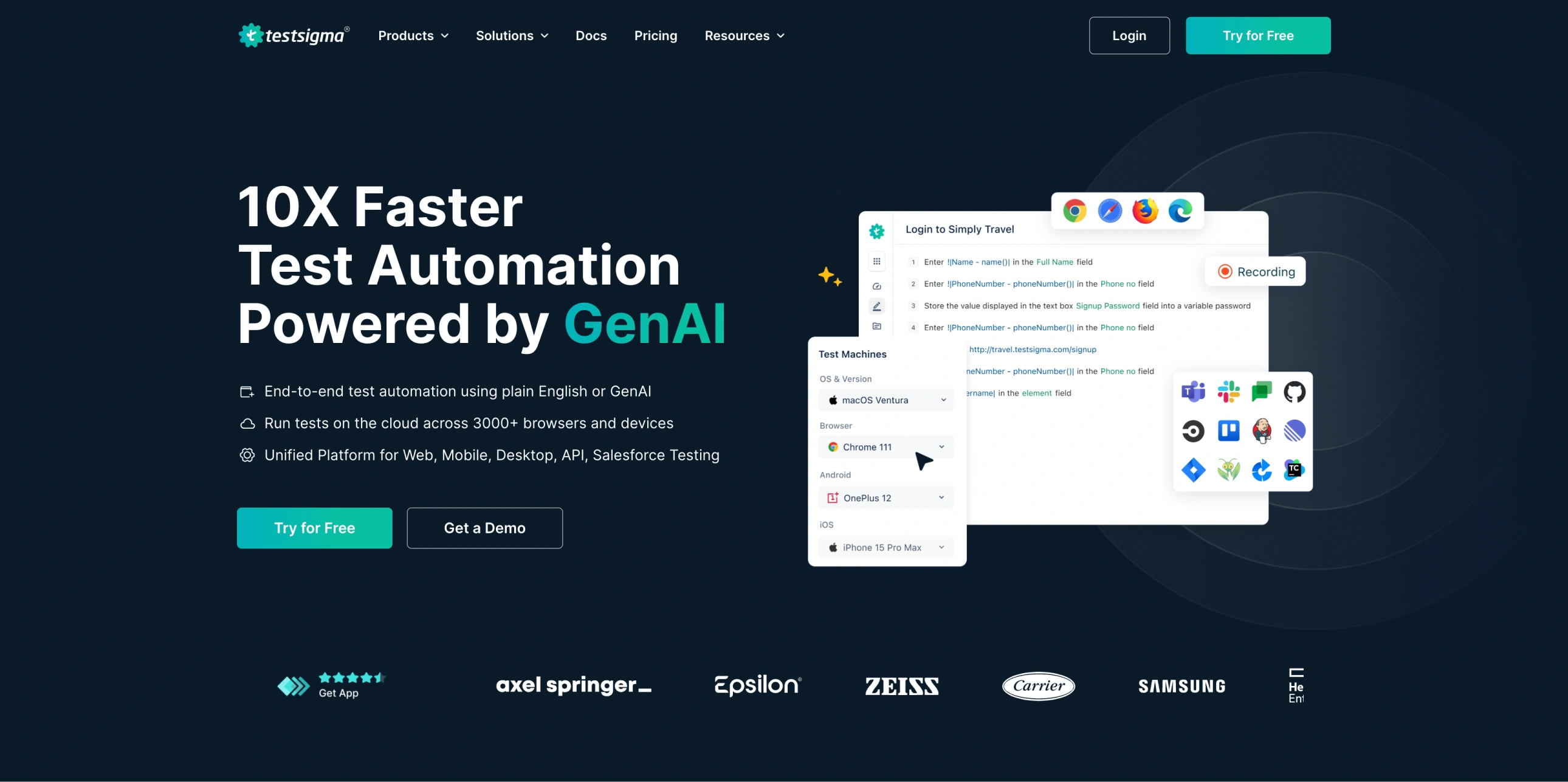 Testsigma Home