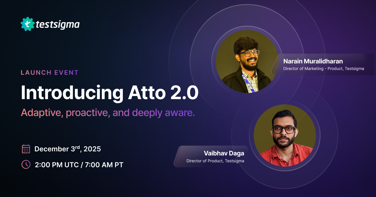 Atto 2.0 Global Premiere | Adaptive, Proactive & Content-aware Testing Atto 2.0 Global Premiere | Adaptive, Proactive & Content-aware Testing