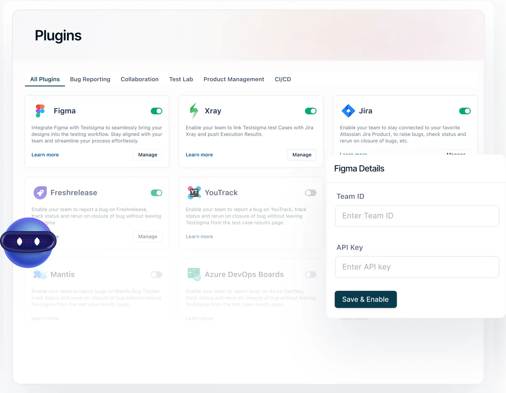 Test continuously with native CI/CD integrations