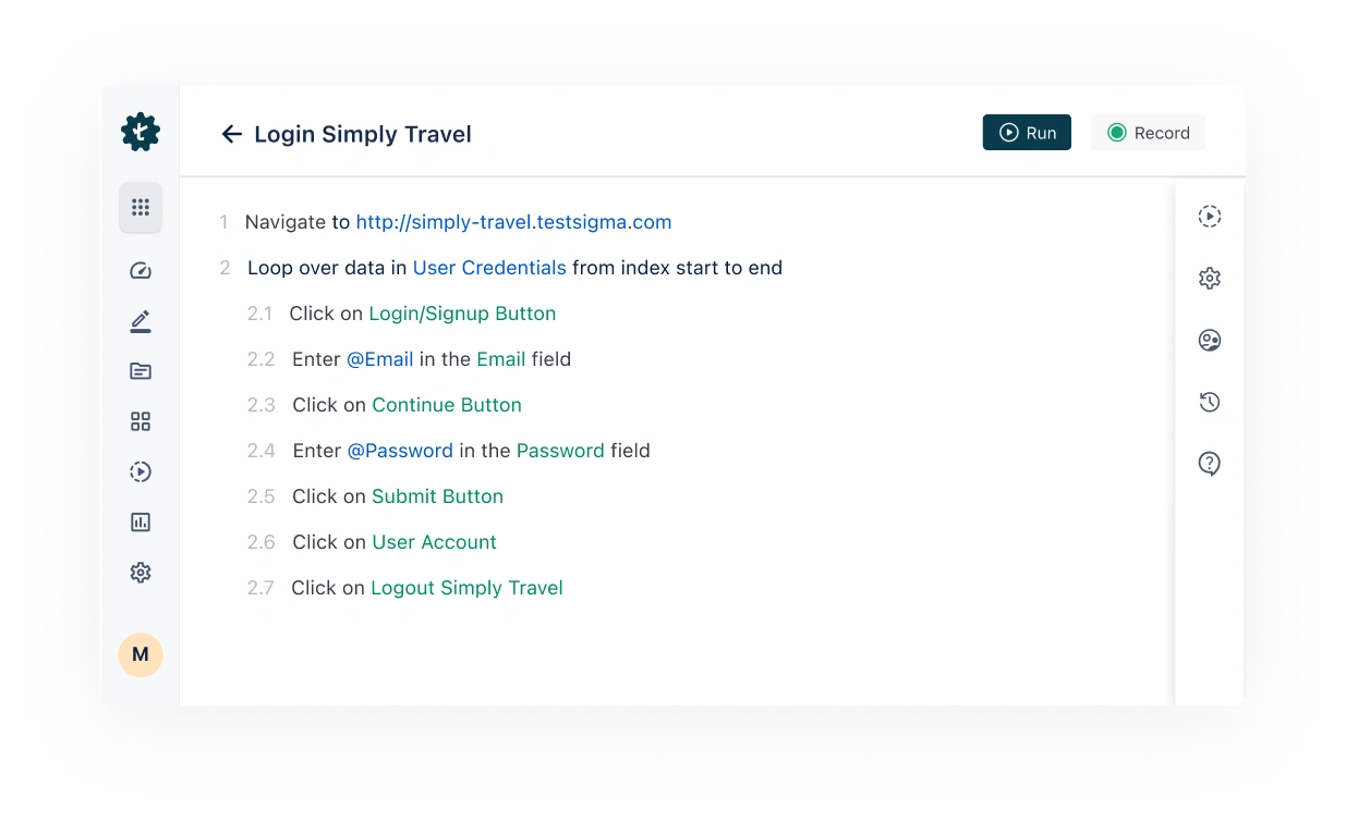 Testsigma - Create an account Testsigma - Create an account