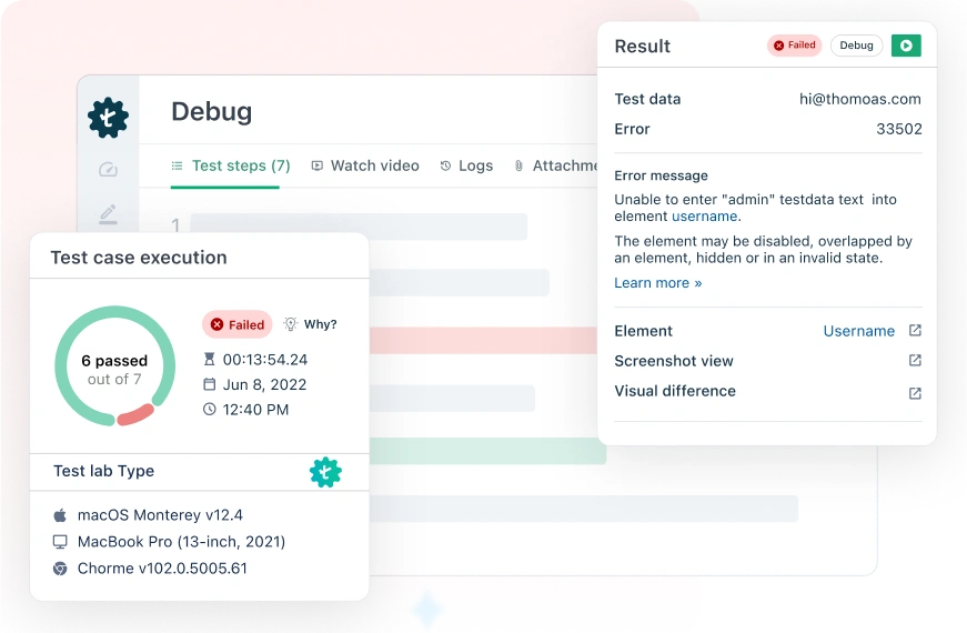 Debug faster with Test Case Execution details