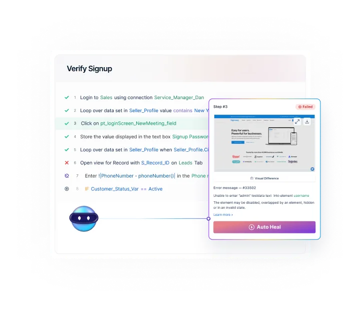 Reduce test maintenance with auto-healing capabilities