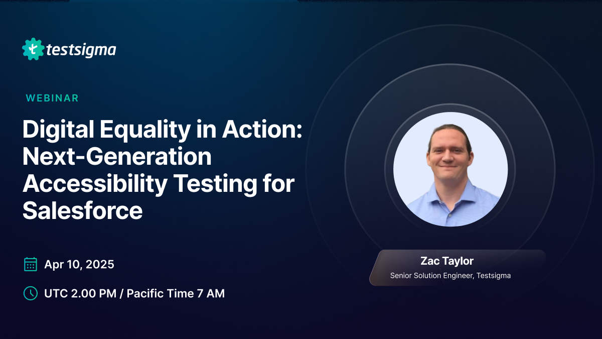 Testsigma Webinar Testsigma Webinar