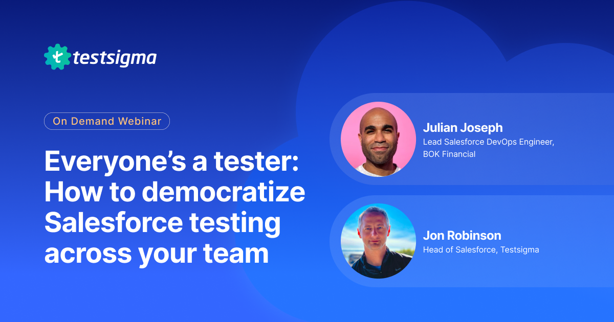 Testsigma Webinar Testsigma Webinar