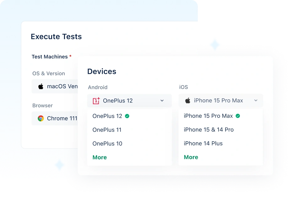 Seamless mobile, web app and cross-browser testing
