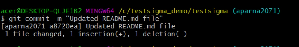 commit command