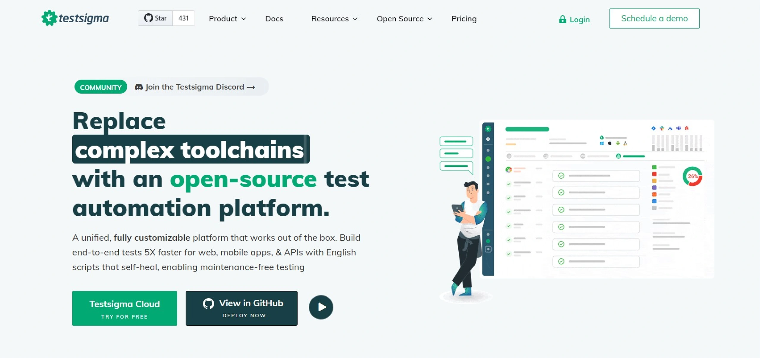 Testsigma - Test Data Management tool