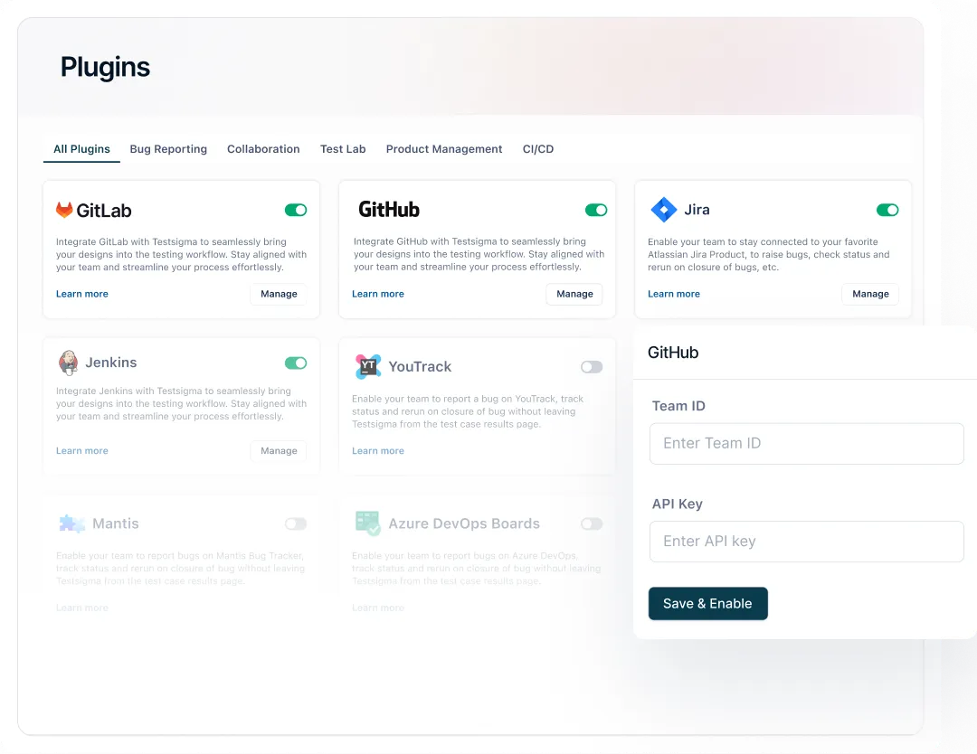 Integrate with your CI/CD pipelines