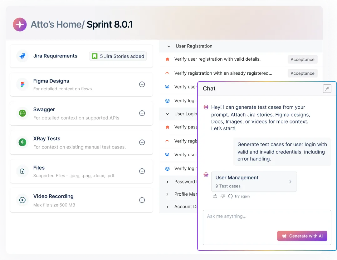 Link tests to requirements and delivery workflows