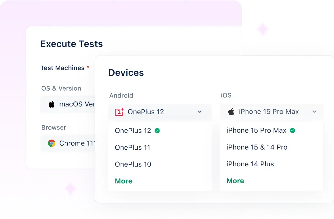 Run tests on real Android devices